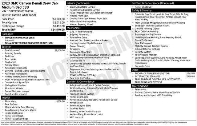 2023 GMC Canyon Denali