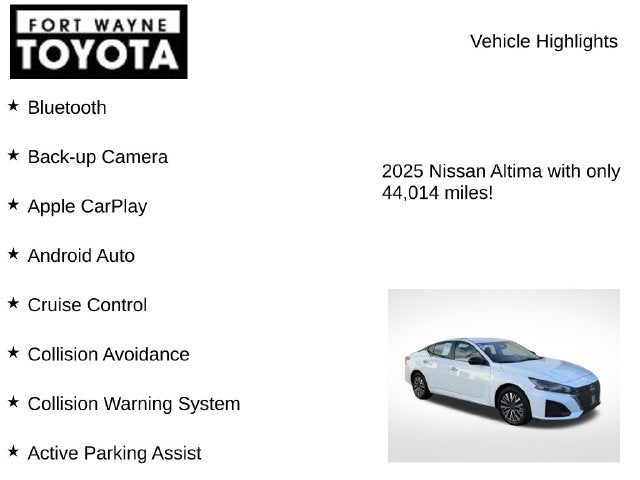 2025 Nissan Altima 2.5 SV