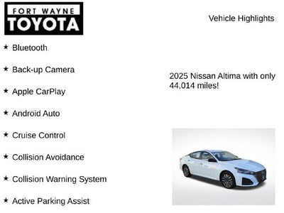 2025 Nissan Altima 2.5 SV