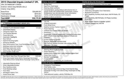 2015 Chevrolet Impala Limited LT