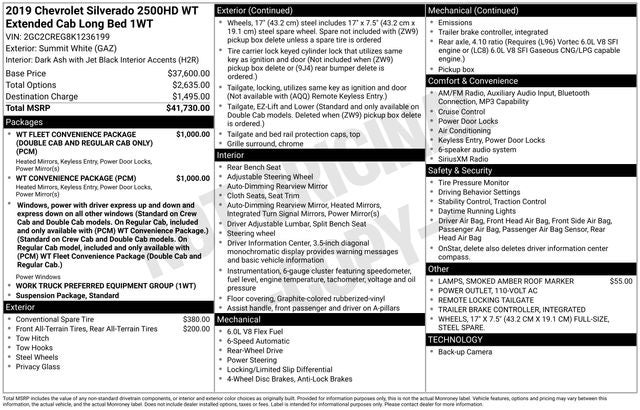 2019 Chevrolet Silverado 2500HD Work Truck