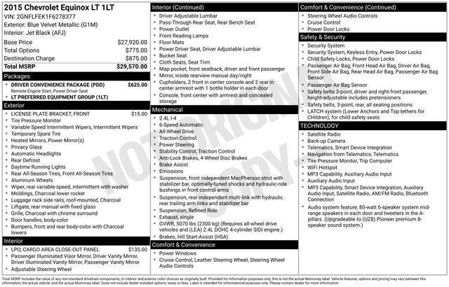 2015 Chevrolet Equinox LT 1LT