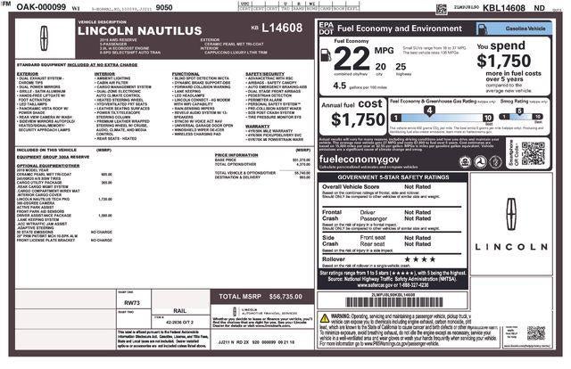 2019 Lincoln Nautilus Reserve