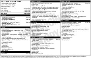 2018 Lexus RX 350 F Sport