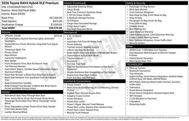 2026 Toyota RAV4 XLE Premium