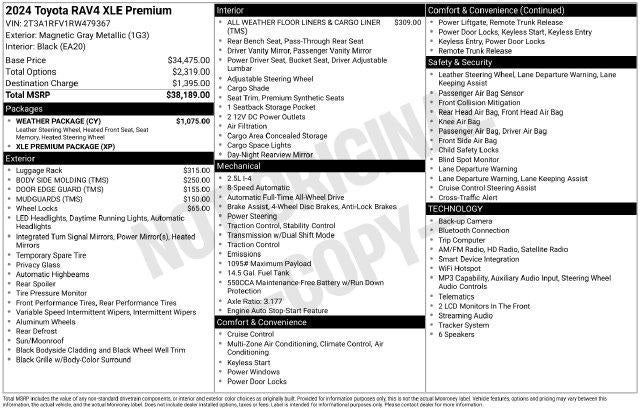 2024 Toyota RAV4 XLE Premium