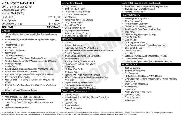 2025 Toyota RAV4 XLE