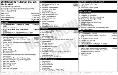 2022 RAM 2500 Tradesman