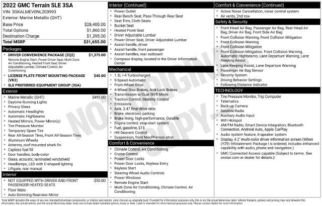 2022 GMC Terrain SLE