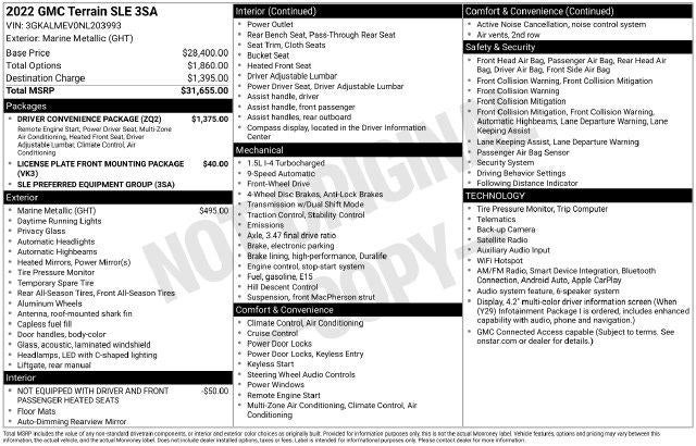 2022 GMC Terrain SLE