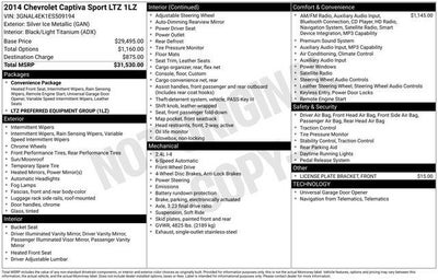 2014 Chevrolet Captiva Sport LTZ