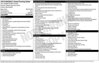 2015 Mazda Mazda3 i Grand Touring