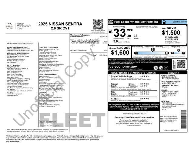 2025 Nissan Sentra SR