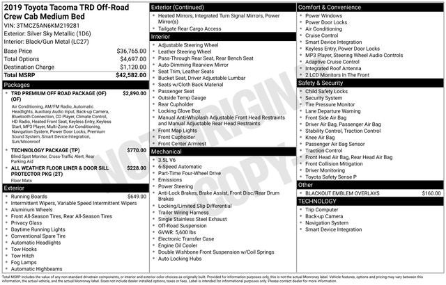2019 Toyota Tacoma TRD Off-Road V6
