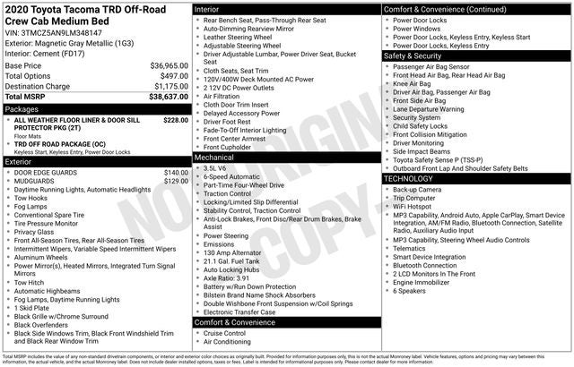 2020 Toyota Tacoma TRD Off-Road V6