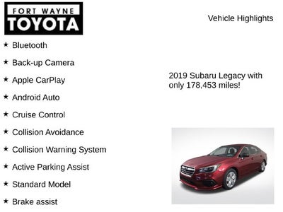 2019 Subaru Legacy 2.5i