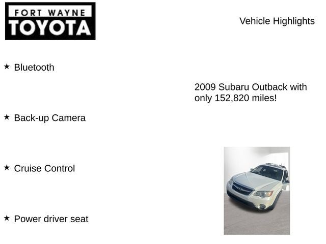 2009 Subaru Outback 2.5i Limited