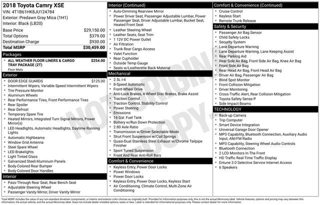 2018 Toyota Camry XSE