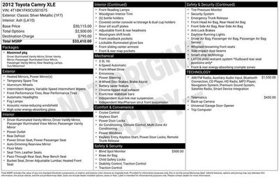2012 Toyota Camry XLE
