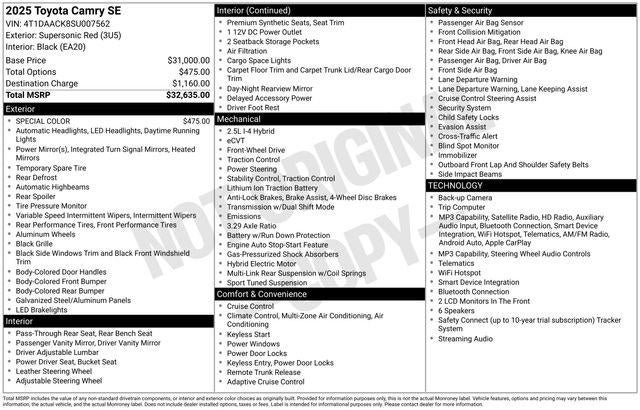 2025 Toyota Camry SE