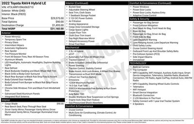 2022 Toyota RAV4 Hybrid LE