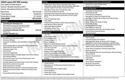 2024 Lexus ES 350 Luxury