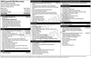 2020 Lexus ES 350 Ultra Luxury