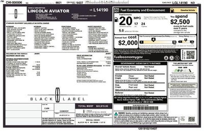 2020 Lincoln Aviator Black Label Premium
