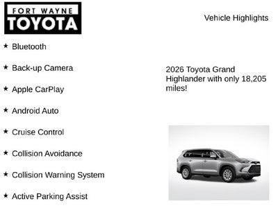 2026 Toyota Grand Highlander XLE