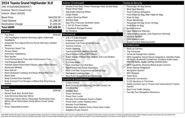 2024 Toyota Grand Highlander XLE
