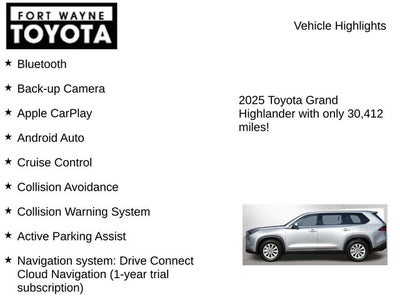 2025 Toyota Grand Highlander XLE