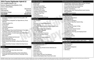 2024 Toyota Highlander Hybrid LE