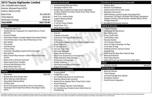 2015 Toyota Highlander Limited