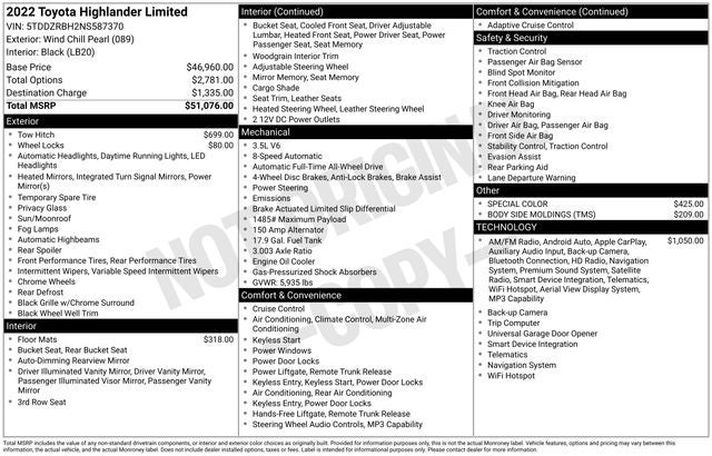 2022 Toyota Highlander Limited