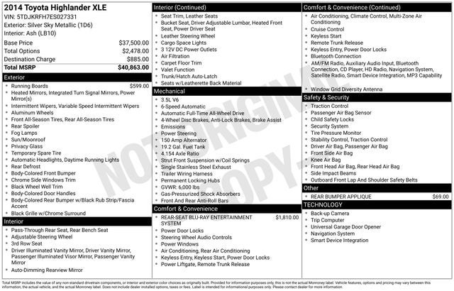 2014 Toyota Highlander XLE V6