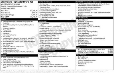 2023 Toyota Highlander Hybrid XLE
