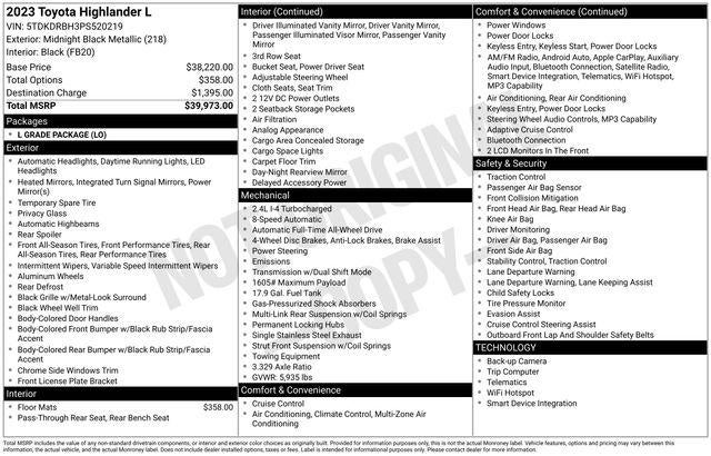 2023 Toyota Highlander L