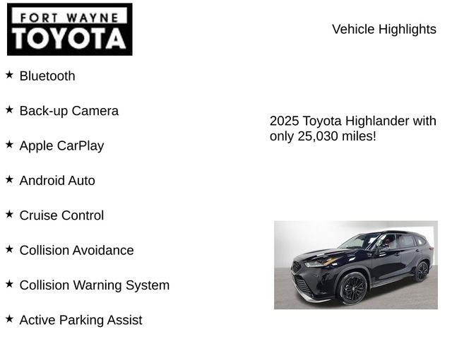 2025 Toyota Highlander XSE