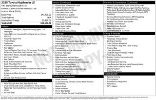 2025 Toyota Highlander LE