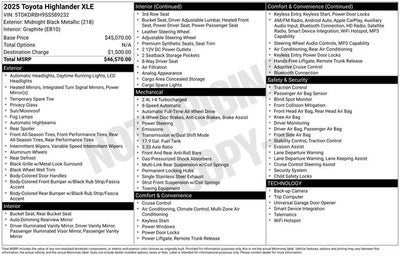 2025 Toyota Highlander XLE