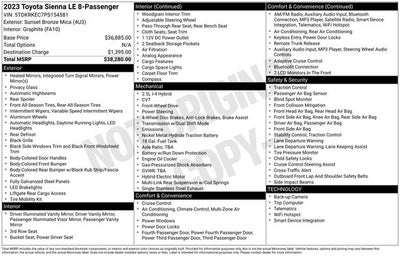 2023 Toyota Sienna LE 8 Passenger