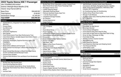 2023 Toyota Sienna XSE 7 Passenger