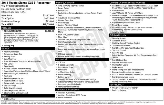 2011 Toyota Sienna XLE