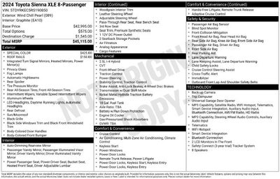 2024 Toyota Sienna XLE 8 Passenger