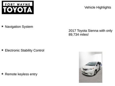 2017 Toyota Sienna XLE Premium 8 Passenger
