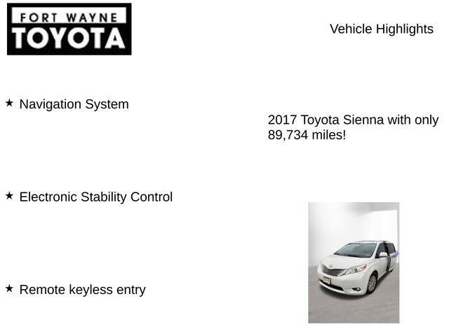 2017 Toyota Sienna XLE Premium 8 Passenger