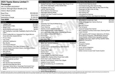 2025 Toyota Sienna Limited 7 Passenger