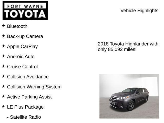 2018 Toyota Highlander LE Plus