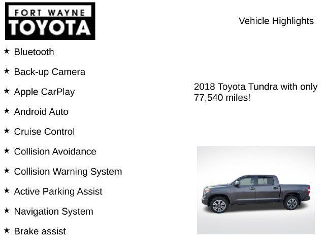 2018 Toyota Tundra Platinum 5.7L V8