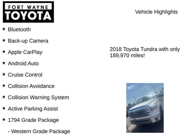 2018 Toyota Tundra 1794 CrewMax